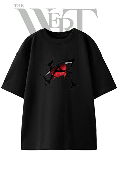 THEWERT Itachi Uchiha dizajn, štampana unisex crna oversize majica