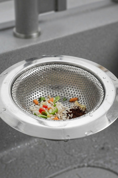 safestore Paslanmaz Çelik Mutfak Eviye Süzgeci 11.5 cm - Lavabo Tıkanıklık Önleyici İnce Delikli File Süzgeç