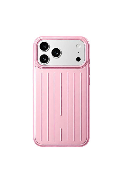 OEM Husă de telefon pentru Apple iPhone 17, model portofel cu dungi, Roz