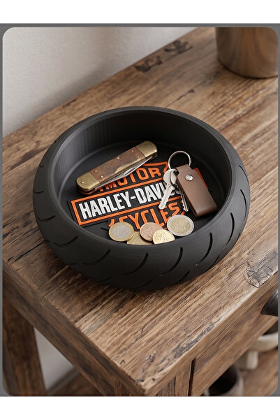 Nokta Lab Harley Temalı Masaüstü Düzenleyici Tepsi - Harley Valet Tray
