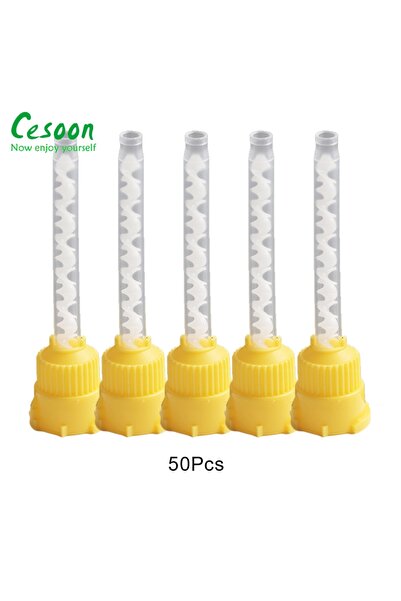 choice2 50Pcs 50Pcs/Bag Dental Impression Material Mixing Tips Silicon Tube Y...