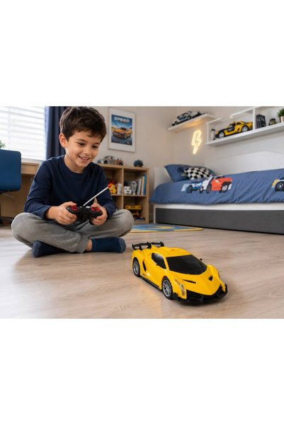 Arlina Home Kids Remote Control Sports Car Yellow