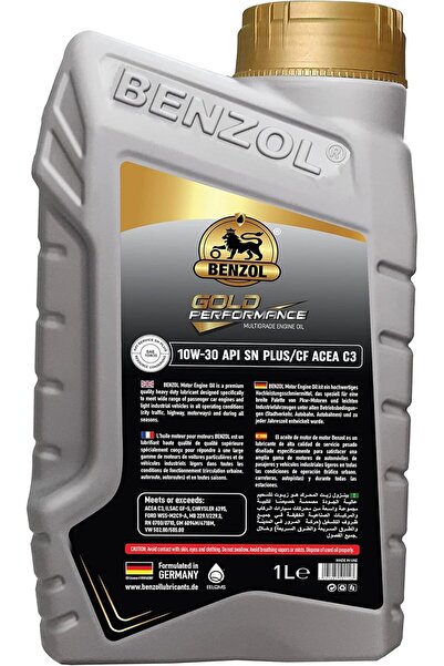benzol زيت محرك صناعي 10W30 - API SN PLUS/CF - ACEA C3 - حماية فائقة للمحرك (...