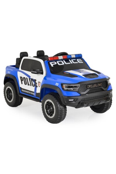 RAM Mașină Electrică Poliție Mammoth 1000 Blue, 2 Motoare 35W, Telecomandă, 1...