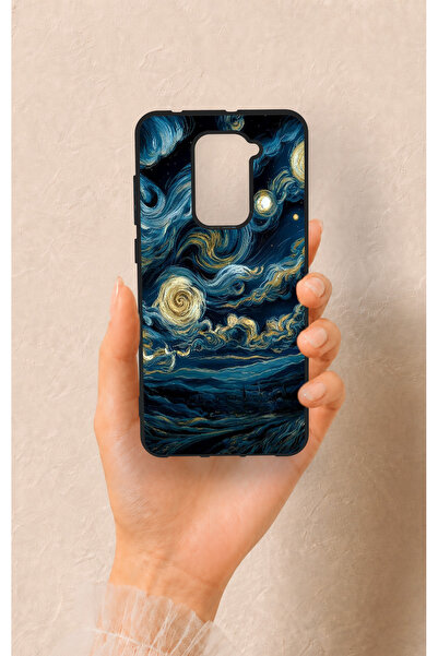 Vip Case Redmi Note 9 Uyumlu Yıldızlı Gece Desenli Silikon Kılıf