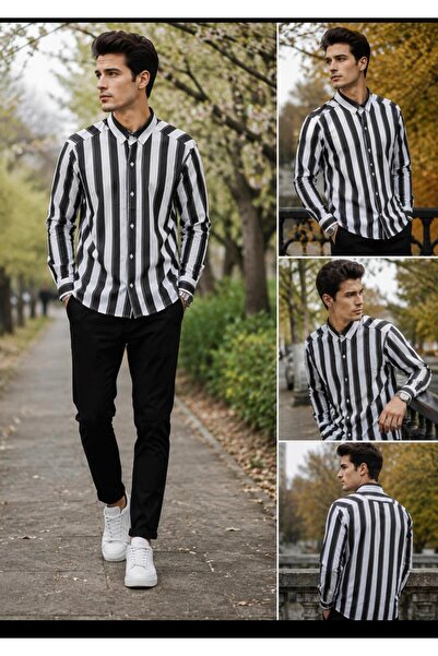 Genel Markalar Erkek Slim Fit Keten Gömlek 36,38,40,42,44, Bedenler İçin
