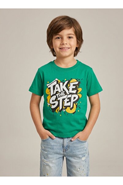 Babyqlo Boys Take The Step Printed T-Shirt