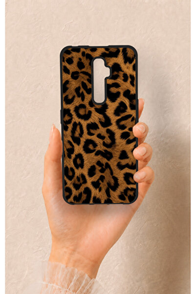 Vip Case Oppo Reno 2Z Uyumlu Koyu Leopar Deri Desenli Silikon Kılıf