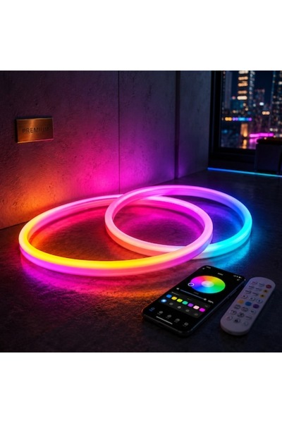 OEM Bandă LED flexibilă KWMLIGHT RGB Neon 5M, Impermeabilă IP67, Aplicație Bl...
