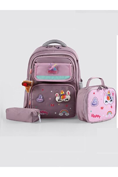 ÇÇS Kids Premium Okul Çanta Seti 3'lü İlkokul Ortaokul Sırt Çantası Termal Be...