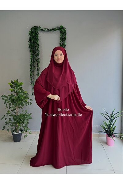 Yüsra Collection فستان بنفسجي وبلوزة قصيرة - طقم من قطعتين