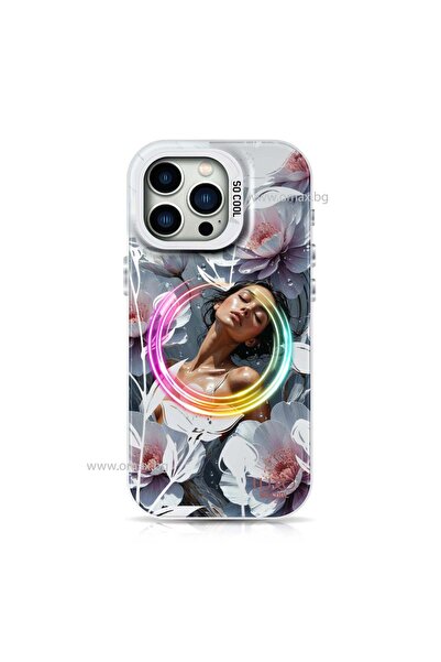 Luxo Husă de telefon pentru Apple iPhone 17 Air, MagSafe, Flower Girl