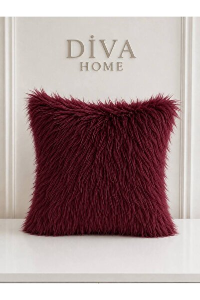 Diva Home Premium İthal Tek Taraflı Peluş Kırlent Kılıfı 45x45 cm – Tüy Dökül...