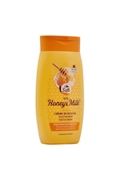 Carrefour Soft Gel de dus cu miere si lapte, cremos, 250 ml, unisex