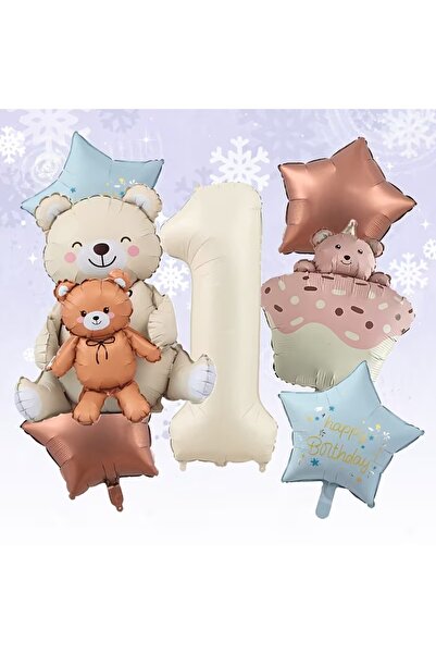 ÇITIPITISTORE Bear with Cub Cake Bear Foil Balloon Birthday Party Celebration...