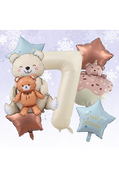 ÇITIPITISTORE Bear with Cub Cake Bear Foil Balloon Birthday Party Celebration...