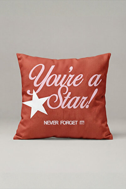 Generic Brand Red You'Re a Star Written Cushion Cover 342 – You Are a Star De...