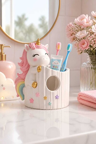 Layera Home Unicorn Çocuk Diş Fırçalığı Standı | Sevimli Unicorn Diş Fırçası ...