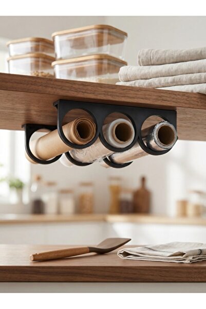 Filkorium3D Kitchen Roll Holder 4-Compartment Baking Paper Holder Apparatus -...