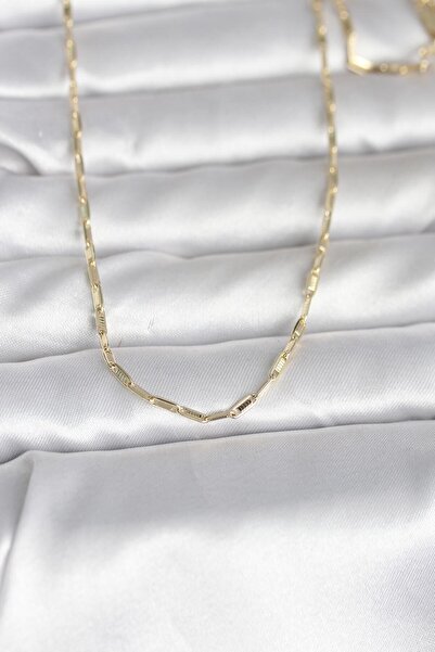 Genel Markalar CM 14K Gold Renk İnce Ataç Zincir Model 60 cm Kadın Kolye