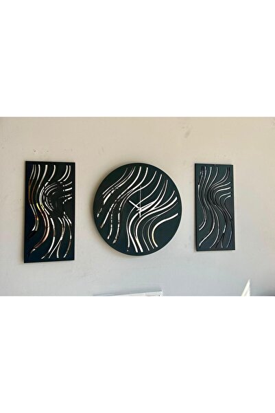 ERGEÇ TASARIM Seria FLOW SHADOW Ceas de perete decorativ și set de panouri di...
