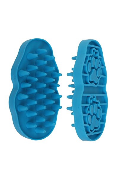 OEM Perie de Baie și Masaj cu Dinți Albastră pentru Câini 7,5 × 3 × 13 cm