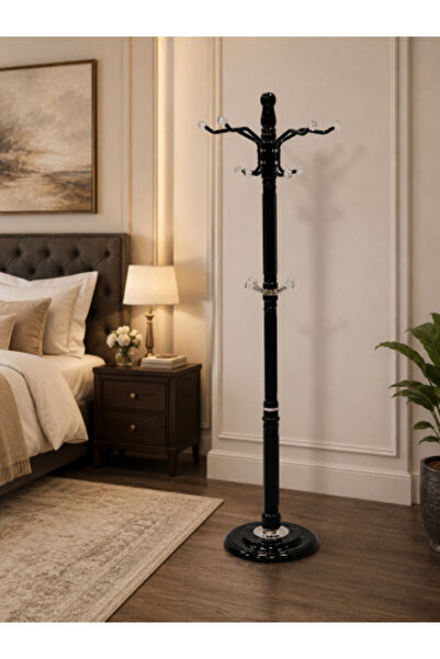 on home Classic Metal Floor Clothes Hanger - Black
