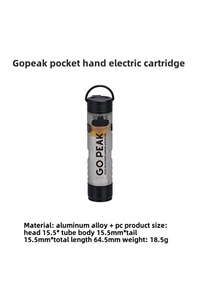 choice2 White Gopeak Pocket Mini Flashlight Outdoor LED Key Clip Cap 5050 Tor...