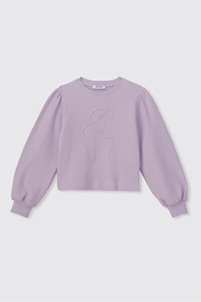 Panço Kız Çocuk Lila Sweatshirt
