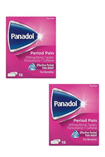 Panadol قطعتان من أقراص تخفيف آلام الدورة الشهرية 500/65 ملغ، 16 قرصًا
