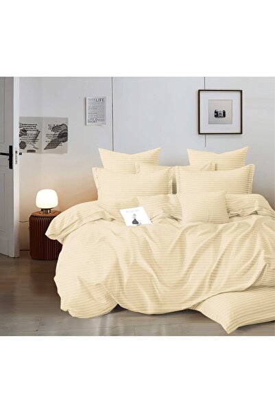 CHIRASO Set Lenjerie de Pat CHIRASO, 6 Piese, DAMASC, Cearceaf ELASTIC 180x20...