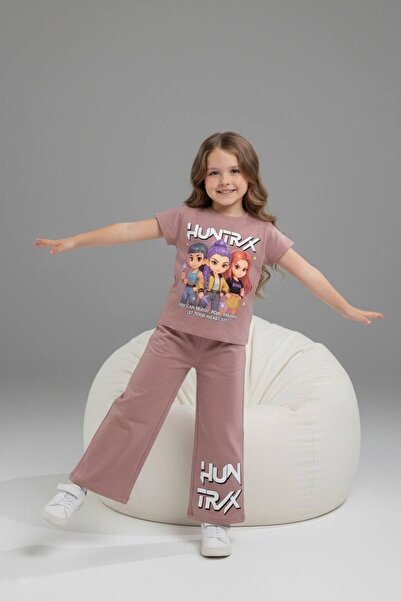 Generic Brand Girl's Printed Wide-Legged Suit - 6567