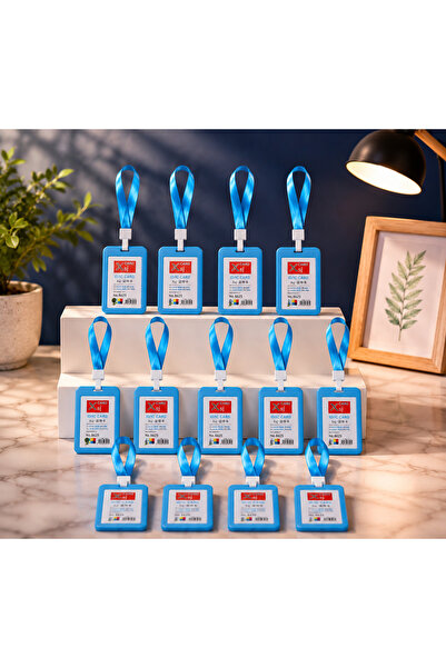 Generic Brand 12قطعة منظمة من حوامل بطاقات الهوية والشارات العمودية