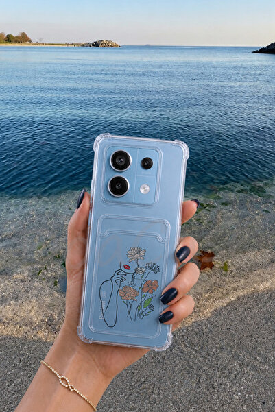 DoaCase Xiaomi Redmi Note 13 Pro 5G Uyumlu Kartlıklı Şeffaf Kılıf Köşe ve Kam...