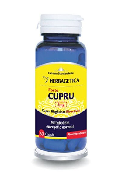 herbagetica Cupru Forte, 60 capsule – Susține funcționarea sistemului imunita...