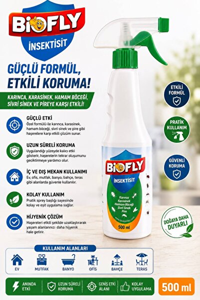 Genel Markalar İnsektisit Sprey 500 ml – Karınca, Karasinek, Sivrisinek, Hama...