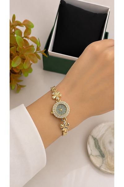 charmove ile kendinizi şımartın Steel Cord Gold Color Women Wrist Watch