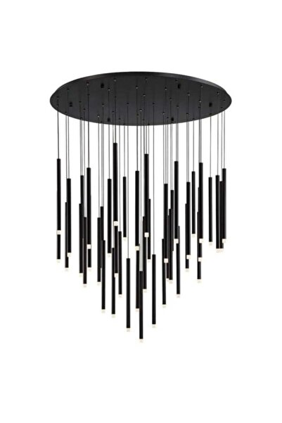 Siera Modern Round Chandelier 60 Tube – 120 Watt – Gold or Black Color – Mode...