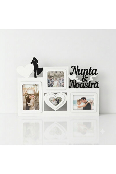 damoro Tablou foto cu 4 fotografii, Nunta Noastra,Lemn,Alb.Negru