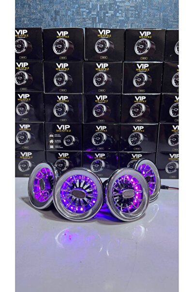 KUZEY AKSESUAR Üniversal VIP Klima Menfez Izgara 9-10 cm çap 4 Adet Işıklı