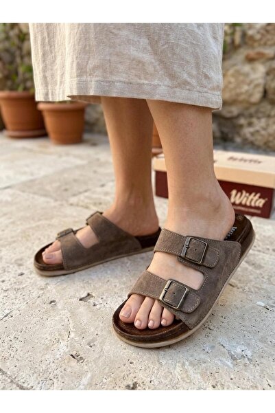 Witta Double Buckle Unusex Orthopedic Cork Soft Sole Flexible Daily Slippers