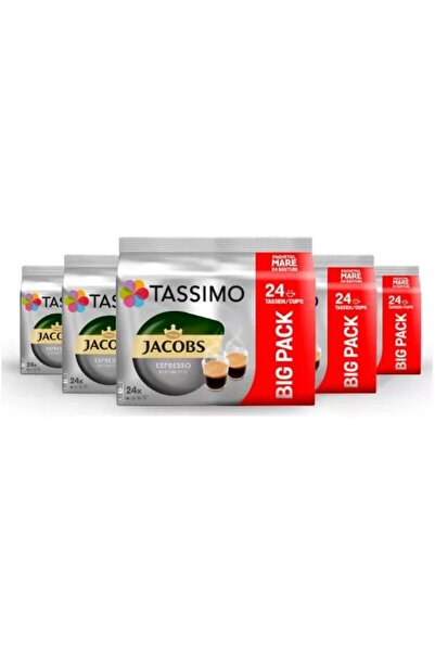 Jacobs Set 5 x Cutii de capsule de cafea, Tassimo Espresso Ristretto Pachet mare