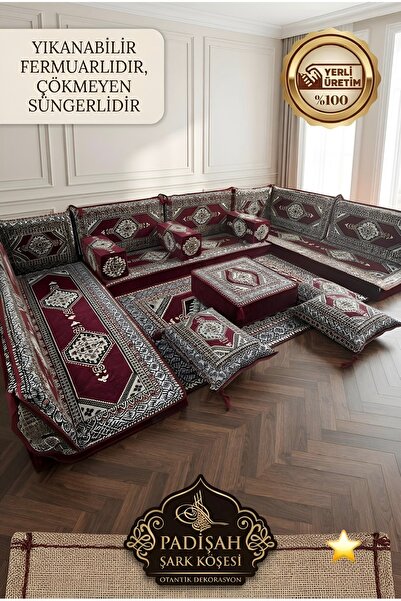 ademircan Şark köşesi Yer/Sırt Minder Takımı (SÜNGERLİ) Salon/Balkon içindir
