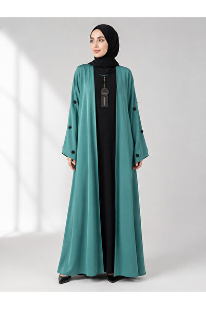 Ophelia US Stone Embellished Open Abaya Set – Premium 3-Piece Open Front Abay...