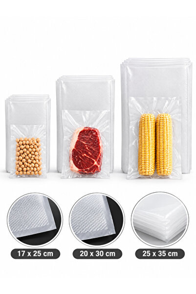 Generic Brand Set 100 Pungi Gofrate pentru Aparate de Vidat – Diverse Dimensiuni
