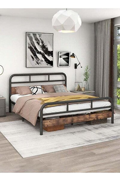 sharpdo Full Size Bed Frame 153cm Wide, Metal Platform Bed with Headboard, Ea...