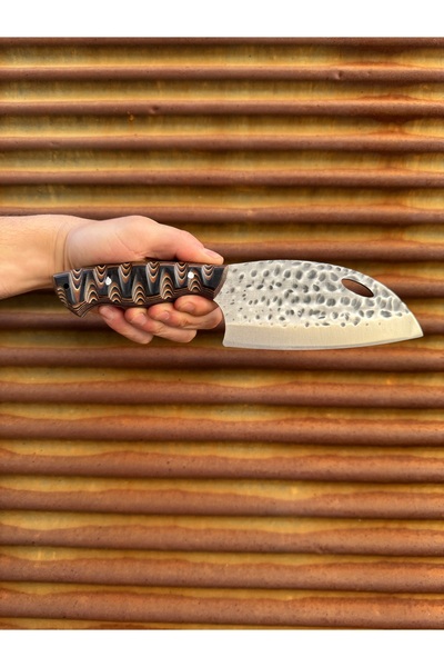Atakknives Dövme İzli Almazan Şef Bıçağı Paslanmaz