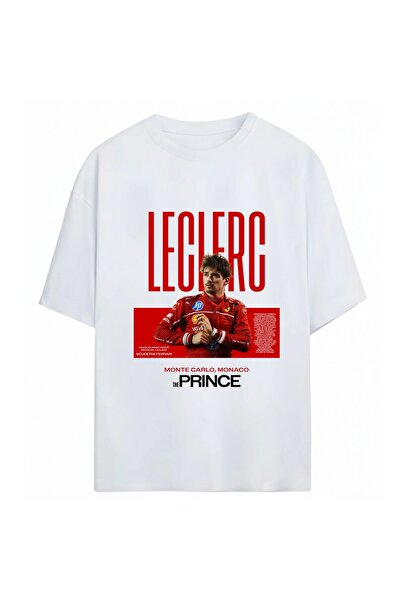 SVART WEAR Μπλουζάκι Charles Leclerc με στάμπα Unisex Oversize από 100% βαμβάκι