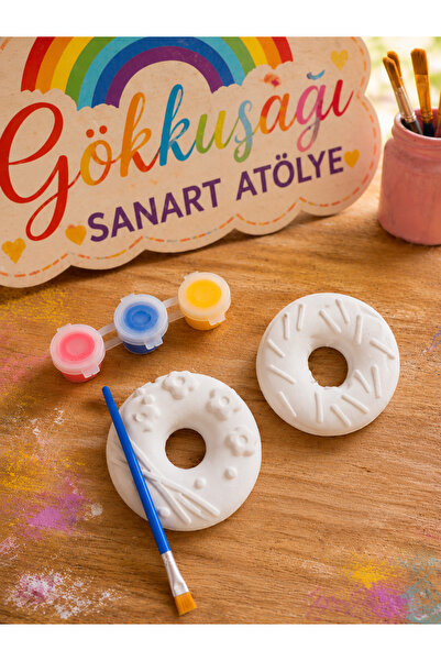 Gökkuşağı Taş tozu boyama seti- DIY KENDİN YAP (fırça ve boya dahil değildir )