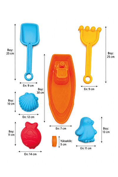 Waldern Toys Plaj Oyuncağı Aktivite Eğitici Set 11 Parça